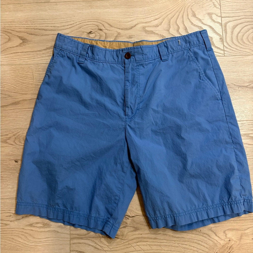 IZOD Saltwater Men's Flat Front Blue Shorts EUC